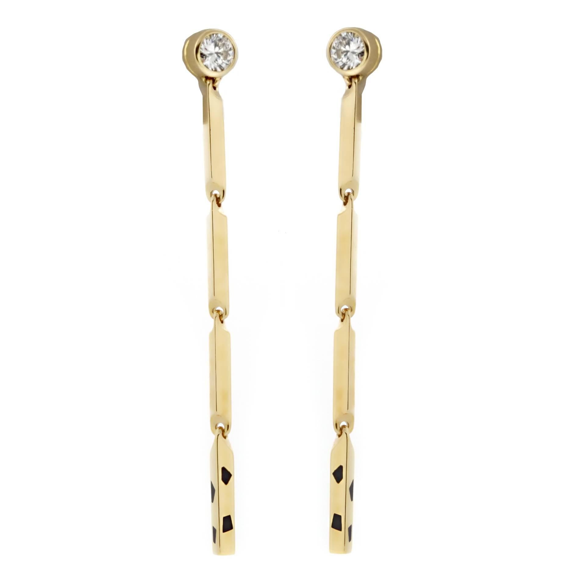 Cartier Panthere Diamond Drop Earrings