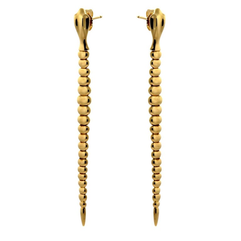 Tiffany and Co. Gold Snake Drop Earrings at 1stDibs