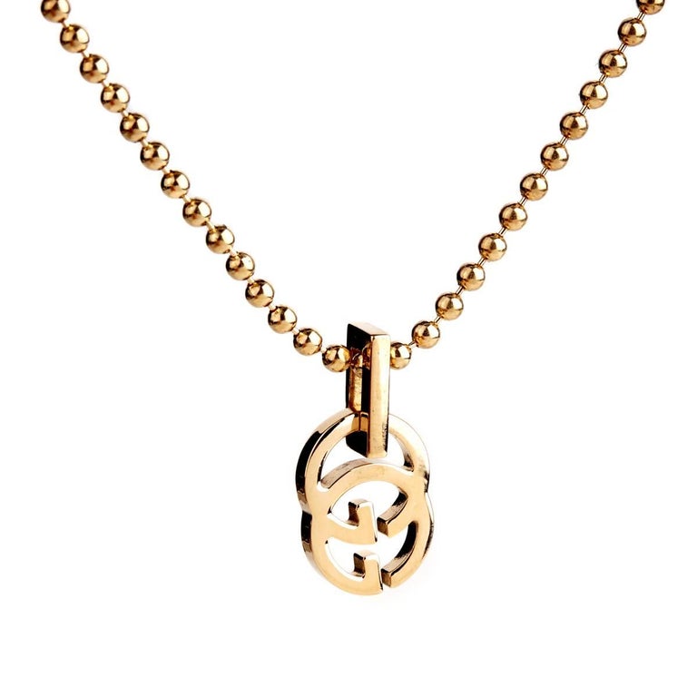 Gucci Running G Gold Necklace at 1stDibs | gucci running g necklace, gucci  gold pendant