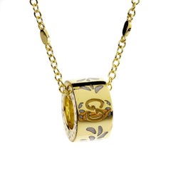 Gucci Double G Enamel Gold Necklace