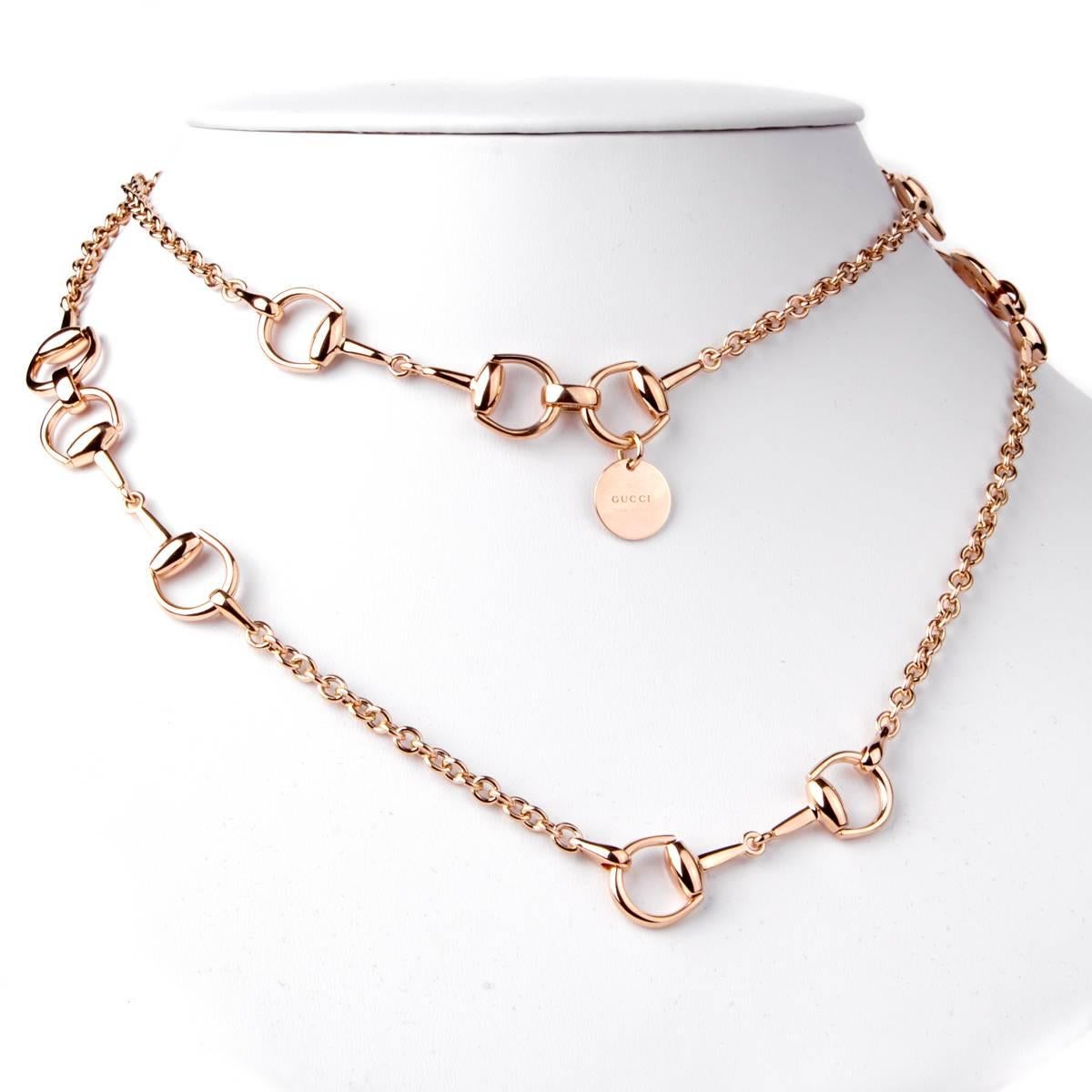 gucci necklace rose gold