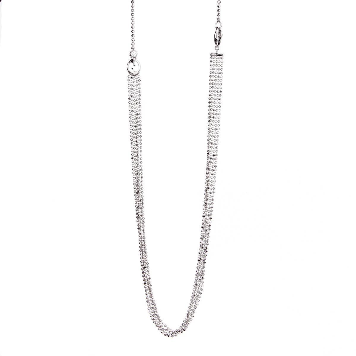 Gucci Multistrand White Gold Diamond Necklace