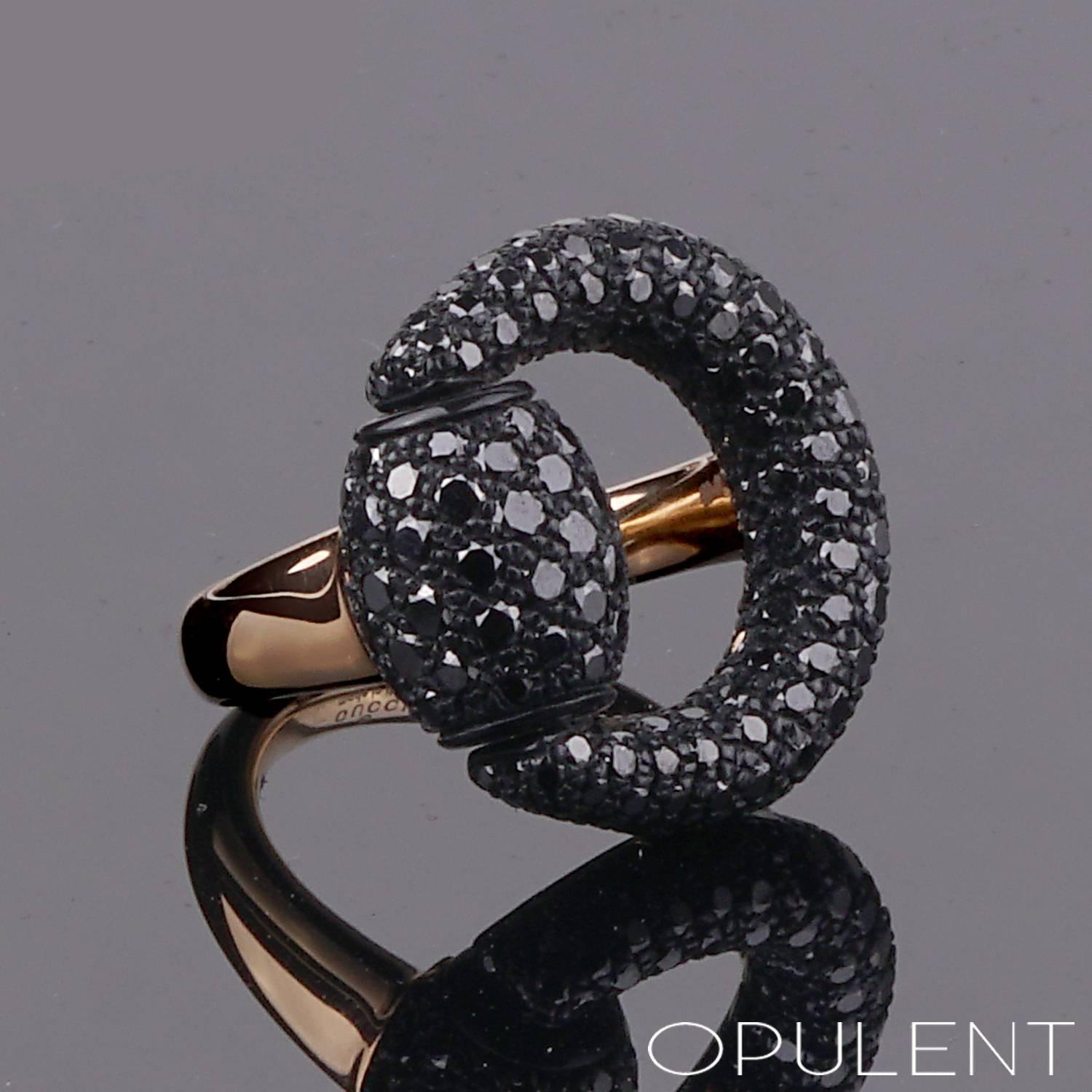 gucci black diamond ring