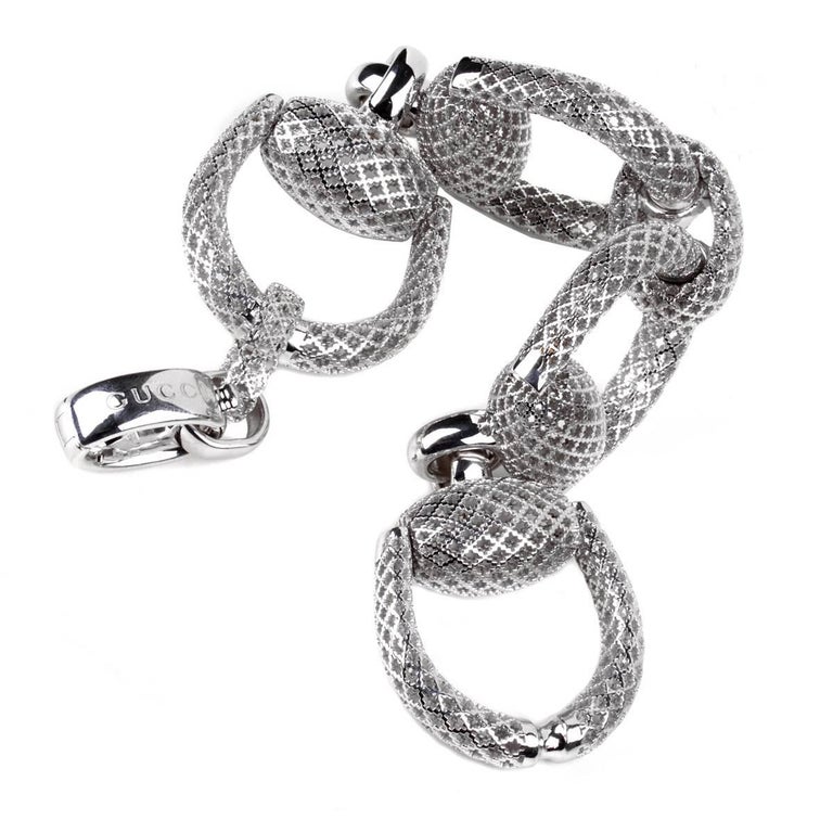 Gucci Horsebit Diamantissima Silver Bracelet at 1stDibs gucci