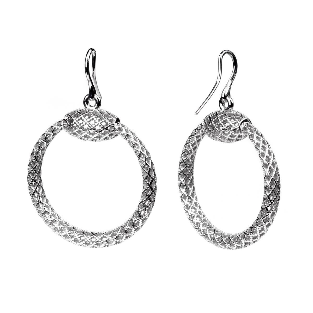 A fabulous pair of Gucci earrings adorned with the Diamantissima motif in sterling silver.