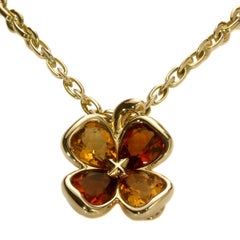 Chanel Clover Yellow Gold Necklace