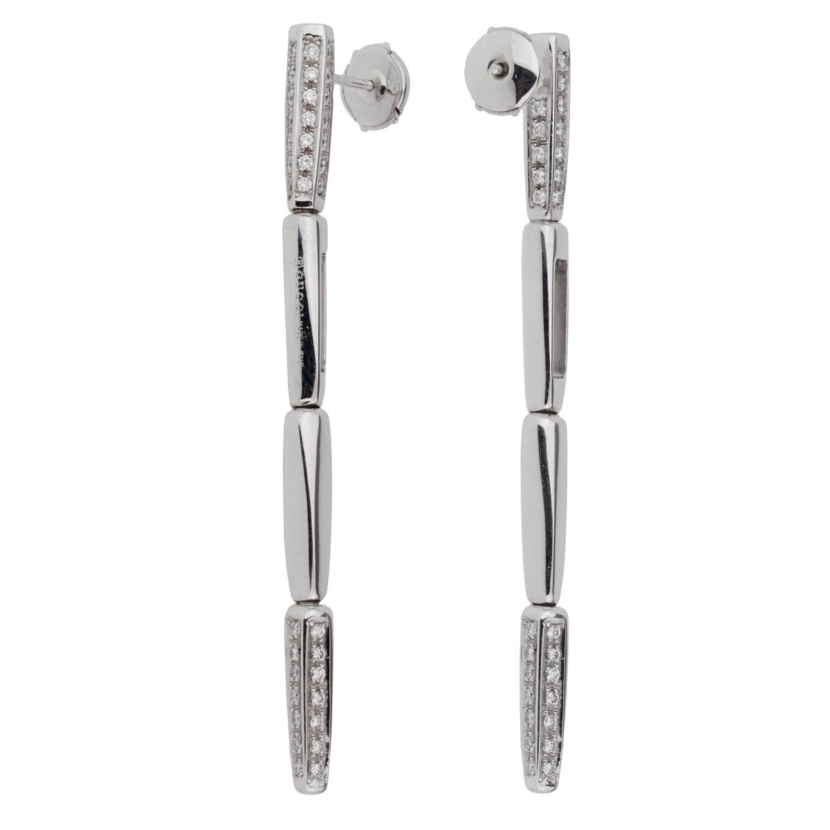 Women's or Men's Gucci  Diamond White Gold Drop Earrings