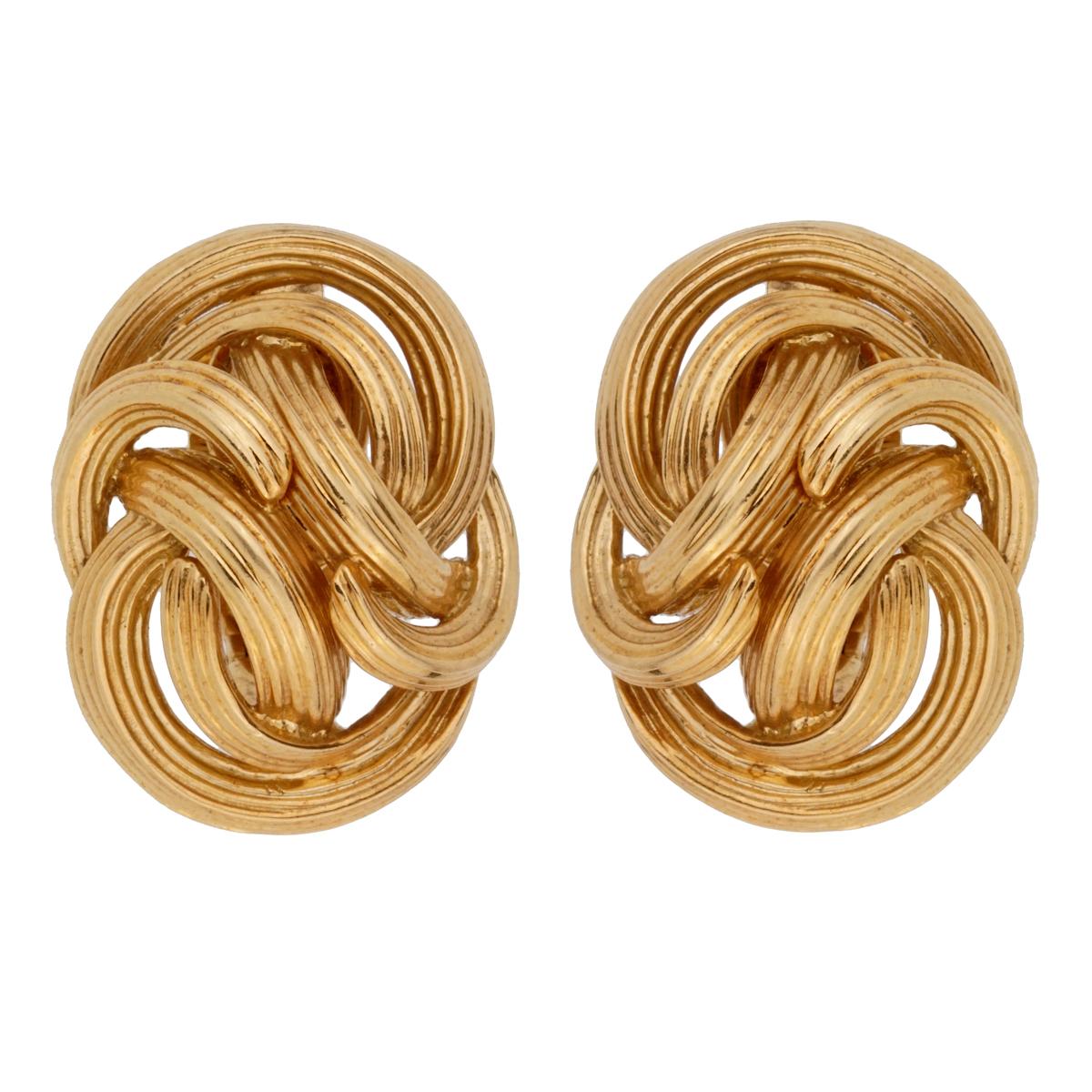Tiffany & Co. Braided Gold Clip-On Earrings