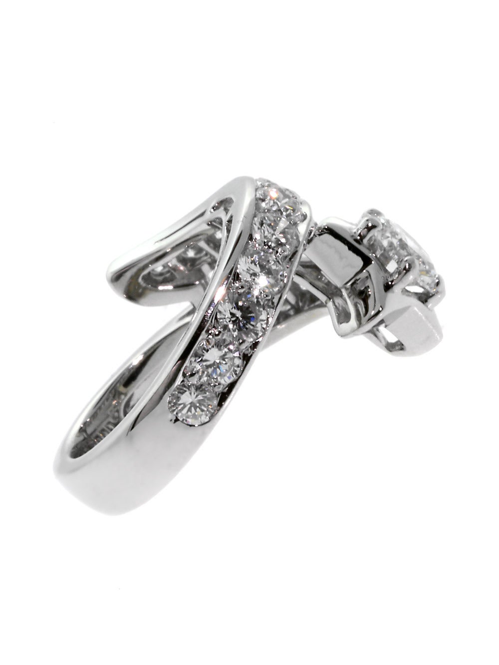 Chanel Comete Diamond Platinum Ring In New Condition In Feasterville, PA