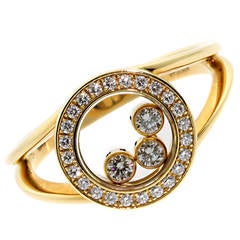 Chopard Happy Diamond Circle Ring in Gold