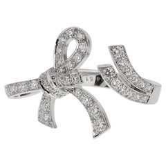 Van Cleef & Arpels Ruban Diamond Bow Ring 18K White Gold