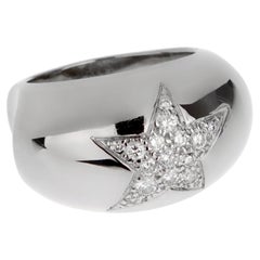 Chanel Bombe Comete Diamond Cocktail Ring 18k White Gold