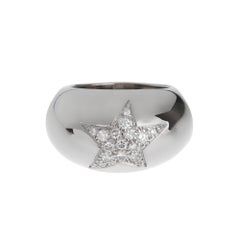 Chanel Bombe Comete Diamond Cocktail Ring 18k White Gold