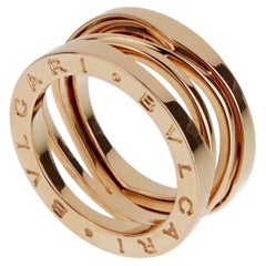 Bvlgari B.zero1 Design Legend Zaha Hadid Ring in 18k Rose Gold, Size 52