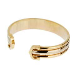 Cartier C de Cartier Vintage Cuff Bracelet 18K Tri Color Gold