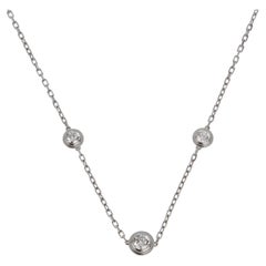 Cartier Léger d'Amour Diamond Station Necklace 18k White Gold