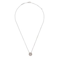 Van Cleef & Arpels Perlee Diamond Pendant Necklace 18K White Gold