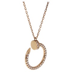 Cartier Juste un Clou Diamond Pendant Necklace 18K Rose Gold