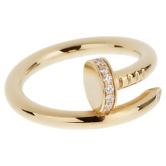 Cartier Juste un Clou Ring, Classic Model — 18K Yellow Gold & Diamonds