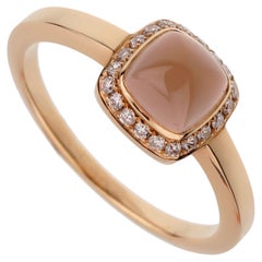 Fred of Paris Bague Sugar Cube Quartz Rose Diamant Taille 4 3/4