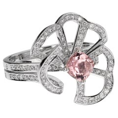 Louis Vuitton Fans & Umbrellas 18k White Gold Diamond Tourmaline Cocktail Ring