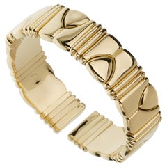 Bvlgari Vintage 18k Yellow Gold Cuff Bracelet