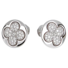 Louis Vuitton Diamond Blossom Sun Ear Stud 18K White Gold Earrings