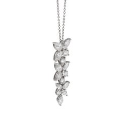 Tiffany & Co. Ciondolo a grappolo misto Victoria in platino, 2,12 ct totali