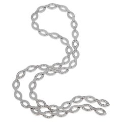 Cartier Diadea Diamond 18k White Gold Link Necklace
