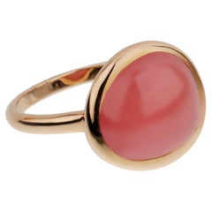 Fred of Paris Rhodochrosite 18k Rose Gold Cocktail Ring Sz 6 1/2