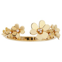Bracciale Frivole di Van Cleef & Arpels con 7 fiori in diamanti, oro giallo 18 carati