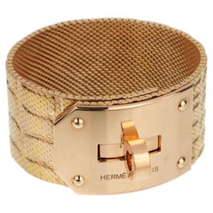 Bracelet Hermès Kelly à larges mailles, en or rose 18 carats