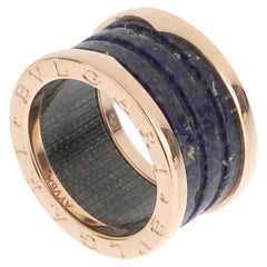 Bvlgari B.zero1 4-Band Ring 18K Rose Gold Lapis Lazuli
