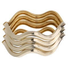 Pomellato Vintage 18k Weiß & Gelbgold Armreif Suite