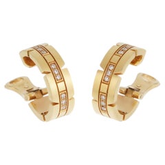Cartier Tank Francaise 18K Gelbgold Diamant-Ohrringe