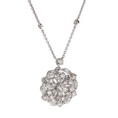 Graff Collier pendentif flocon de neige en or blanc 18K