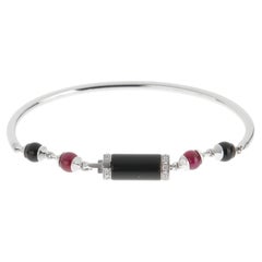 Cartier Le Baiser du Dragon Diamond Ruby Onyx Bracelet 18K White Gold