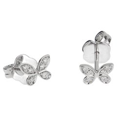 Graff Pave Butterfly Diamond Mini-Ohrstecker aus 18 Karat Weißgold
