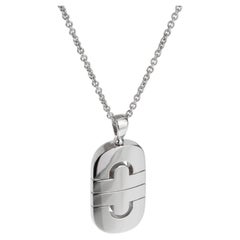 Bvlgari Parentesi Vintage Pendant Necklace 18k White Gold