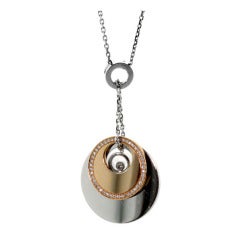 Chopard Happy Diamond Two Color Gold Diamond Necklace