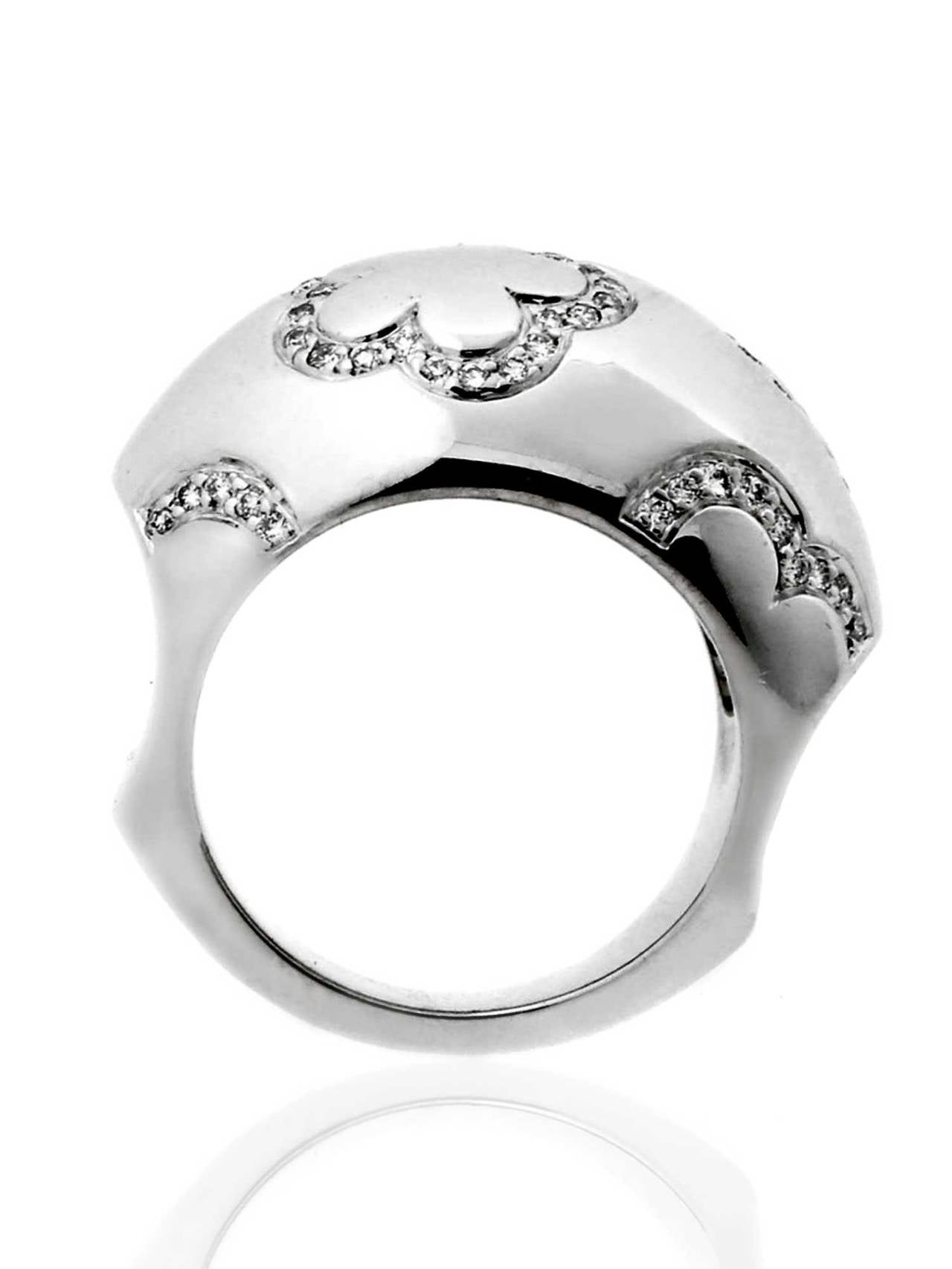 Chanel Camellia Diamond Gold Ring