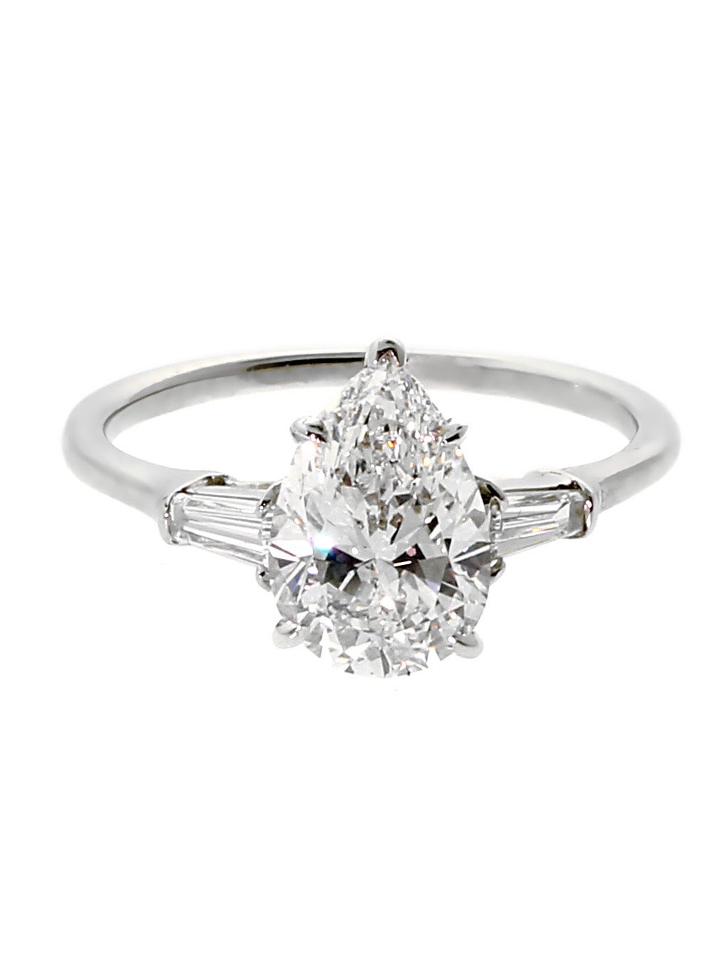 Harry Winston Diamond Platinum Engagement Ring
