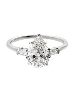 Used Harry Winston Diamond Platinum Engagement Ring