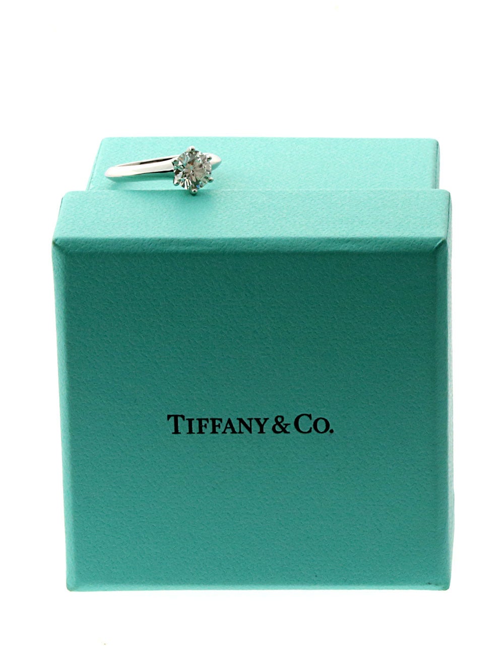 Tiffany & Co. Bague solitaire en platine et diamants Neuf à Feasterville, PA