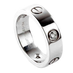 Cartier Love Diamond Ring in White Gold