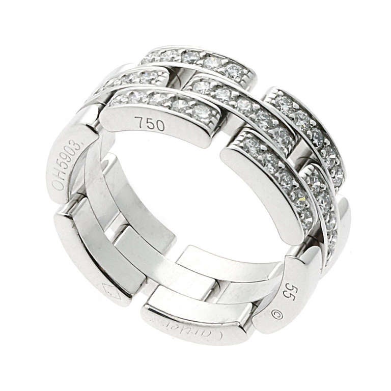 Cartier Maillon Panthere Diamantring aus Weißgold mit Diamanten