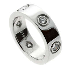 Cartier 6 Diamond Love Ring in White Gold