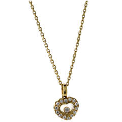 Chopard Happy Diamond Heart Necklace in Yellow Gold