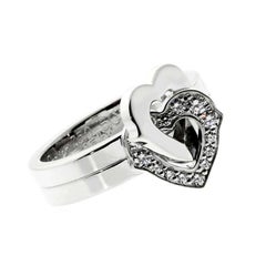 Cartier Double Heart Diamond Gold Ring