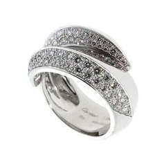 Cartier Panthere Pave Diamond Ring in White Gold